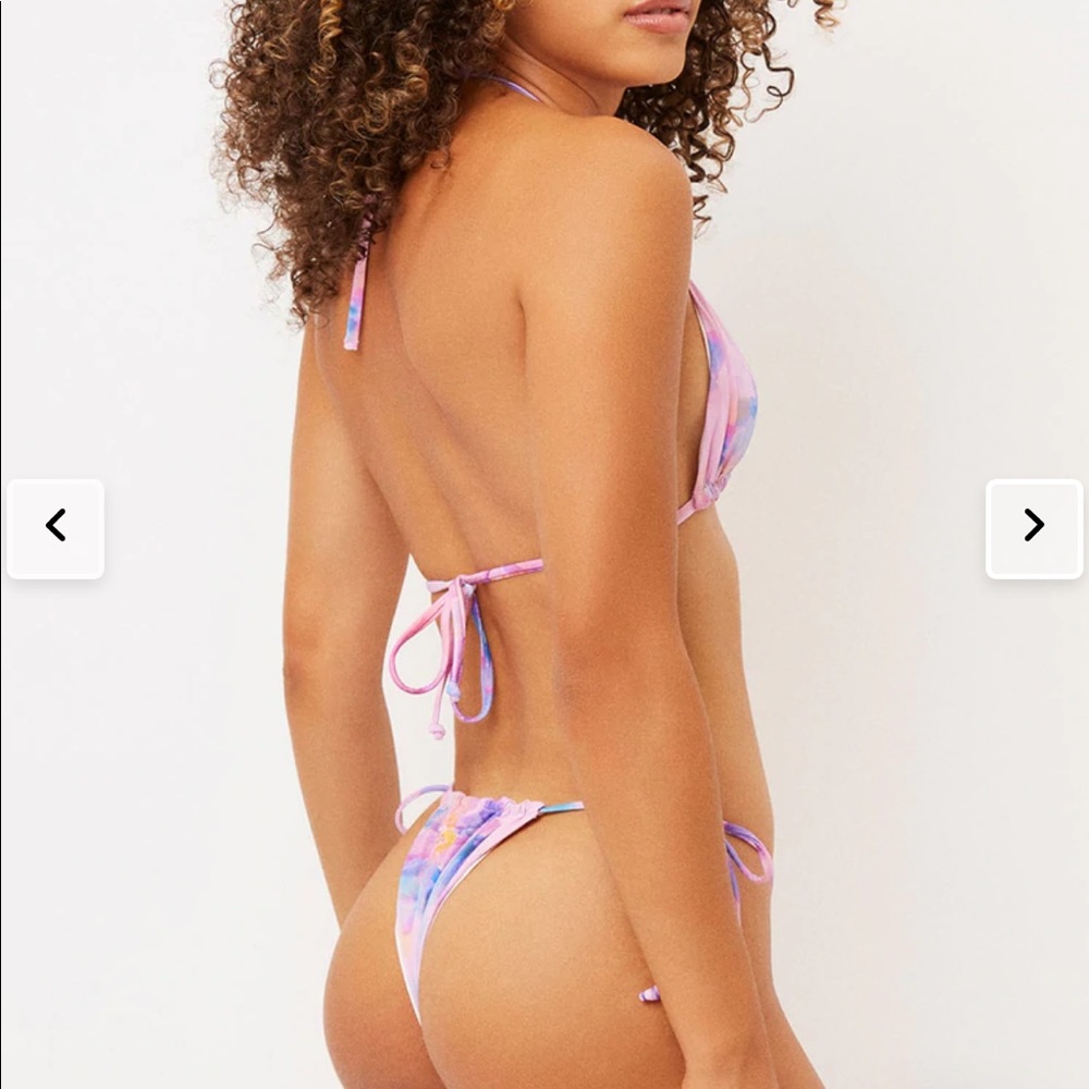 Frankie’s Bikini Floral String Bikini Bottom- Never worn